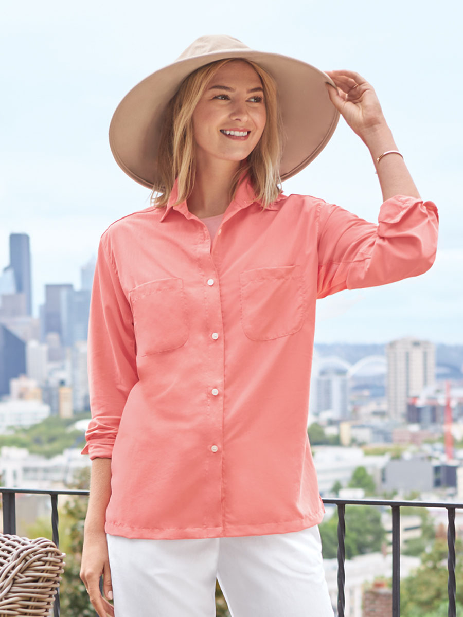 Brown Sun Protection Clothing for Women